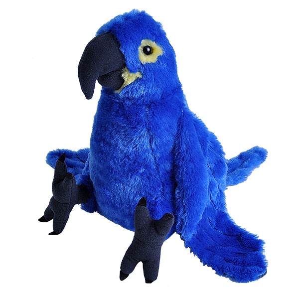 AAA HYACINTH MACAW solid plastic toy WILD ZOO BIRD jungle animal parrot NEW 
