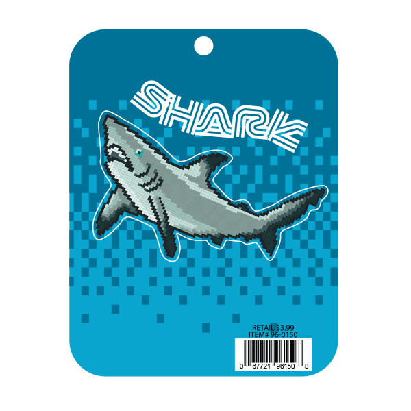STICKER PIXEL SHARK